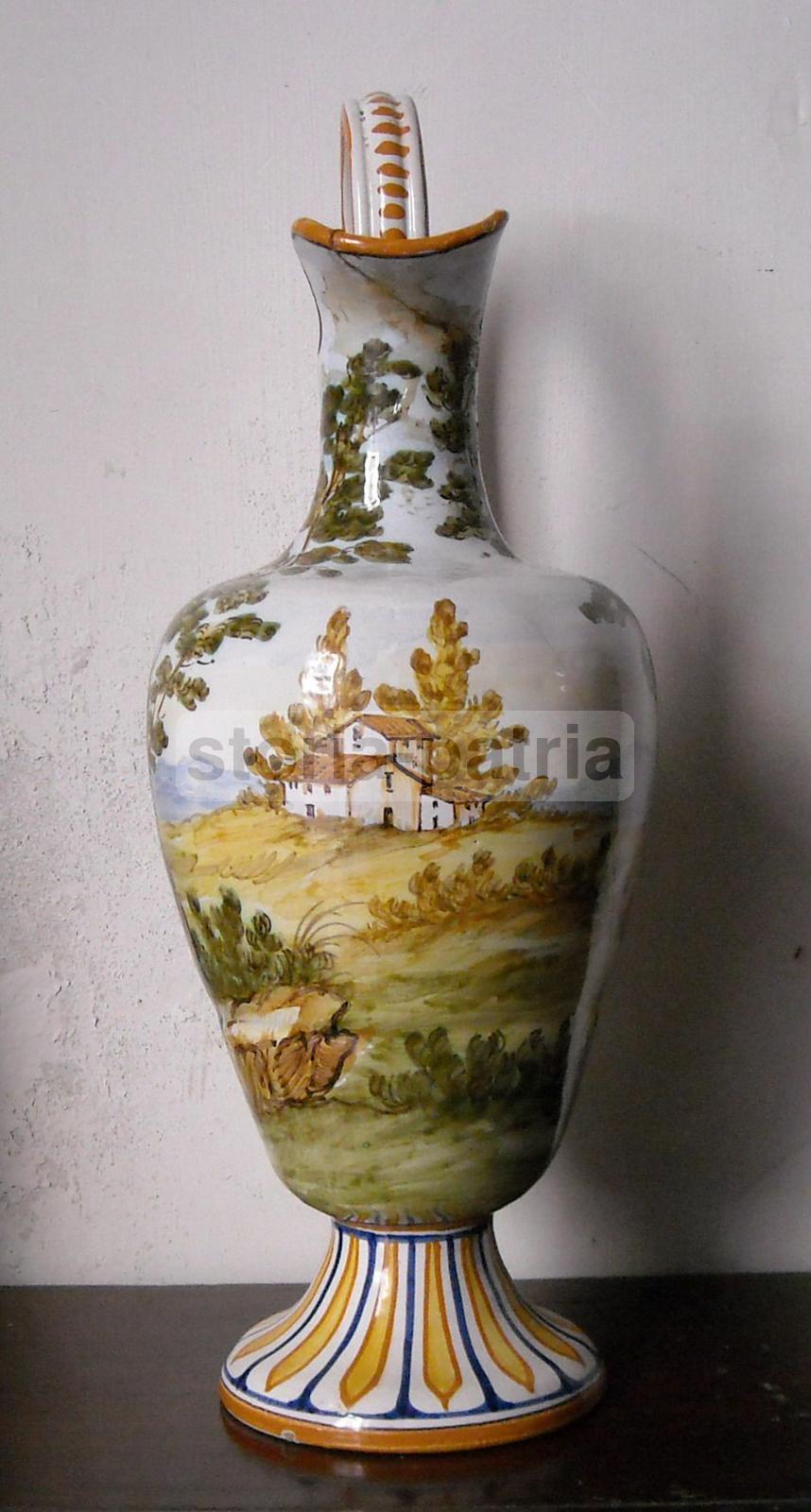 Abruzzo, Chieti, Ceramista Desiderio, Decorativa Ceramica, Con Vedute Paesaggistiche immagine 1