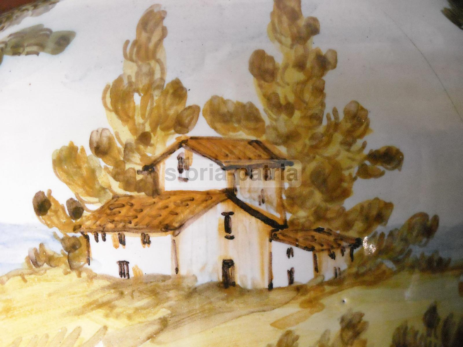 Abruzzo, Chieti, Ceramista Desiderio, Decorativa Ceramica, Con Vedute Paesaggistiche immagine 3