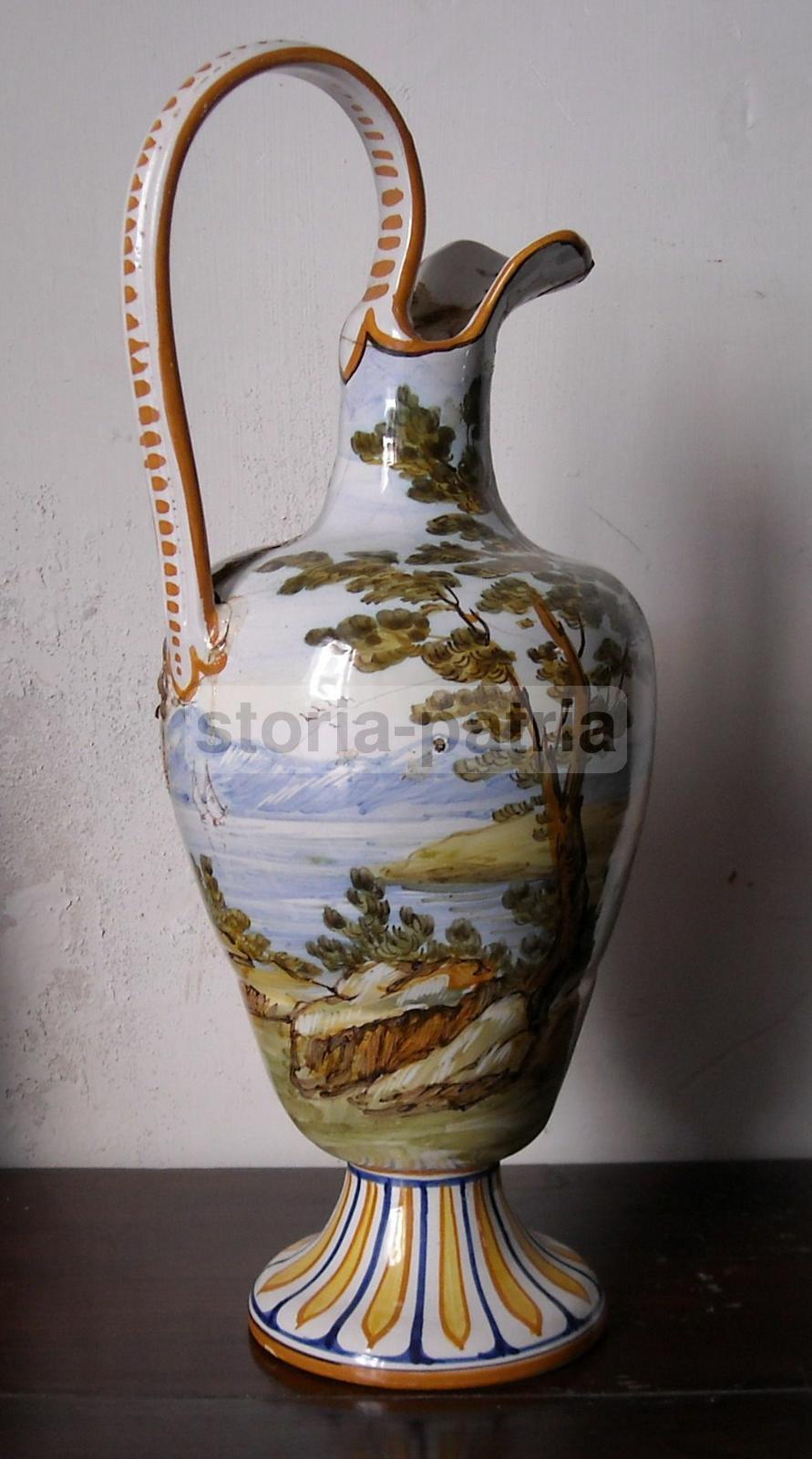 Abruzzo, Chieti, Ceramista Desiderio, Decorativa Ceramica, Con Vedute Paesaggistiche immagine 5