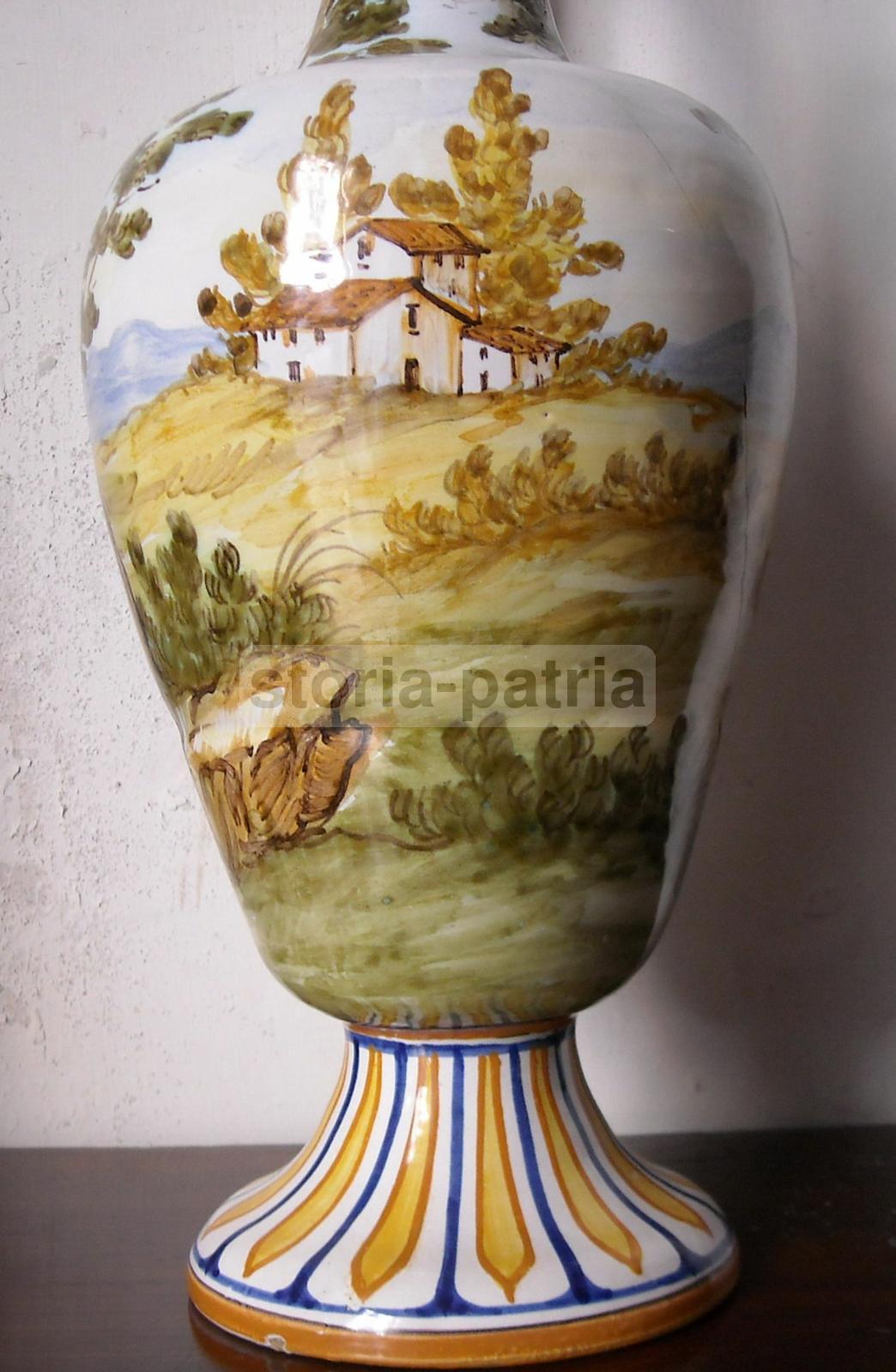 Abruzzo, Chieti, Ceramista Desiderio, Decorativa Ceramica, Con Vedute Paesaggistiche immagine 6