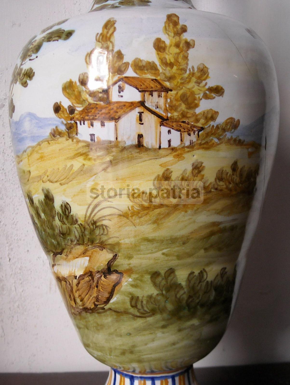 Abruzzo, Chieti, Ceramista Desiderio, Decorativa Ceramica, Con Vedute Paesaggistiche immagine 7