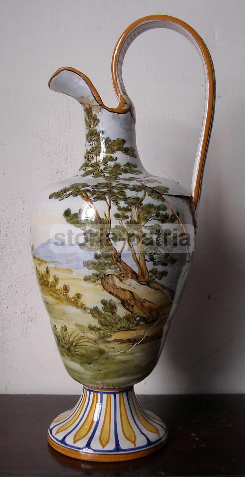 Abruzzo, Chieti, Ceramista Desiderio, Decorativa Ceramica, Con Vedute Paesaggistiche immagine 9