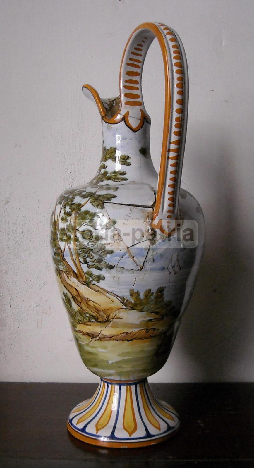 Abruzzo, Chieti, Ceramista Desiderio, Decorativa Ceramica, Con Vedute Paesaggistiche immagine 11