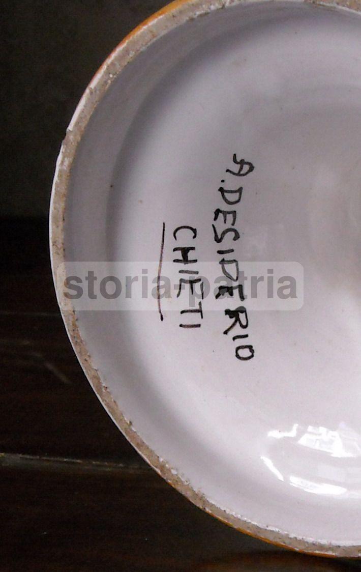 Abruzzo, Chieti, Ceramista Desiderio, Decorativa Ceramica, Con Vedute Paesaggistiche immagine 12