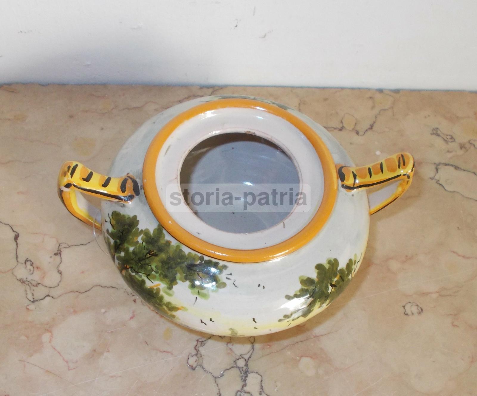 Abruzzo, Graziosa Decorativa Ceramica Da Collezione, Paesaggi Dipinti, Castelli, 900 immagine 2