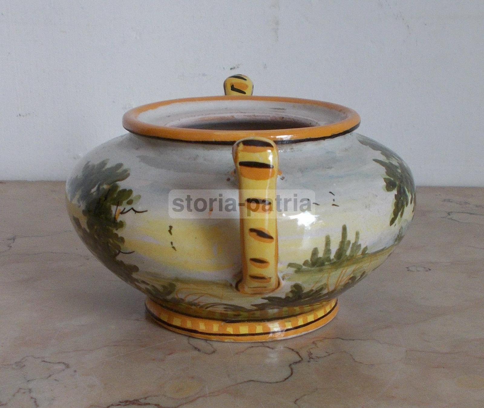 Abruzzo, Graziosa Decorativa Ceramica Da Collezione, Paesaggi Dipinti, Castelli, 900 immagine 3