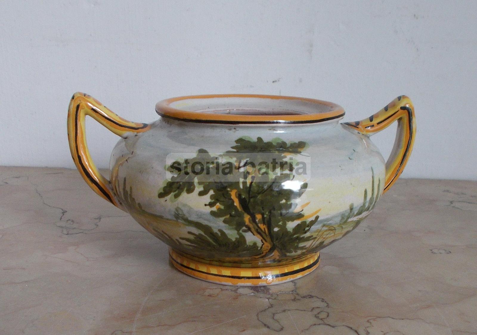 Abruzzo, Graziosa Decorativa Ceramica Da Collezione, Paesaggi Dipinti, Castelli, 900 immagine 4
