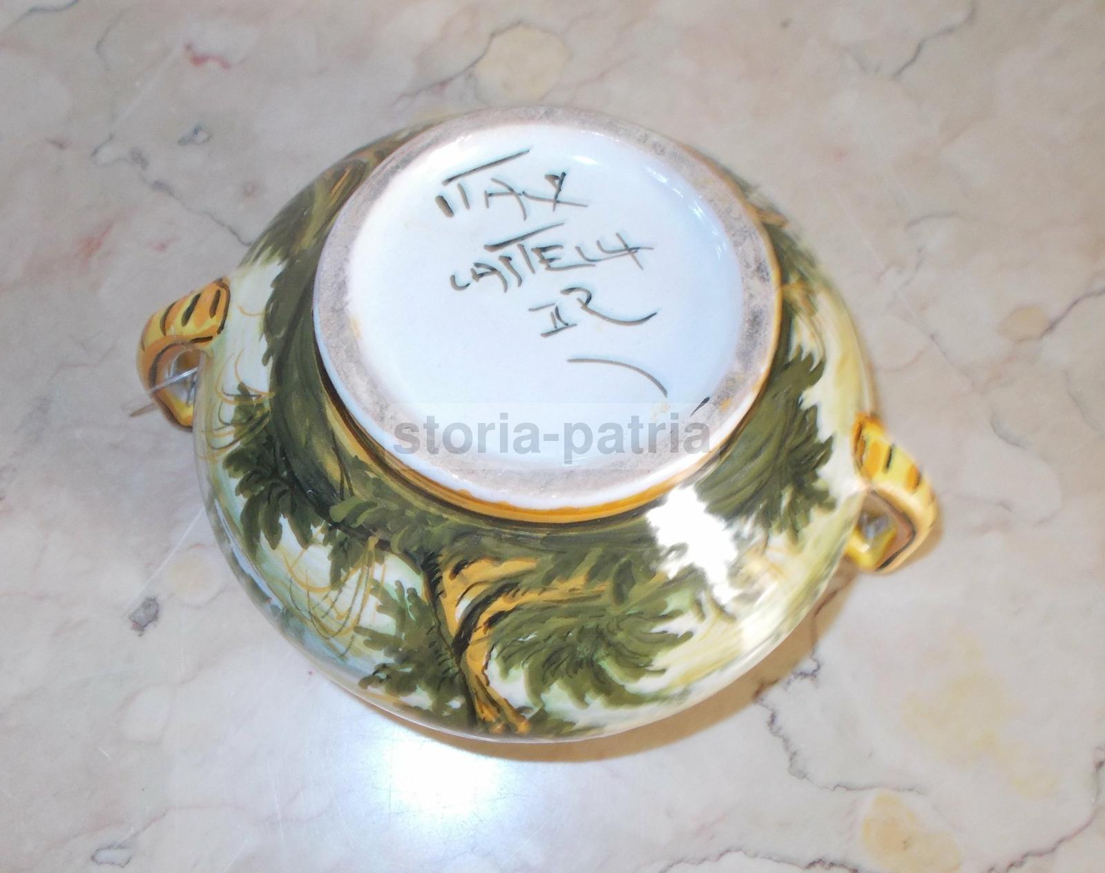 Abruzzo, Graziosa Decorativa Ceramica Da Collezione, Paesaggi Dipinti, Castelli, 900 immagine 6