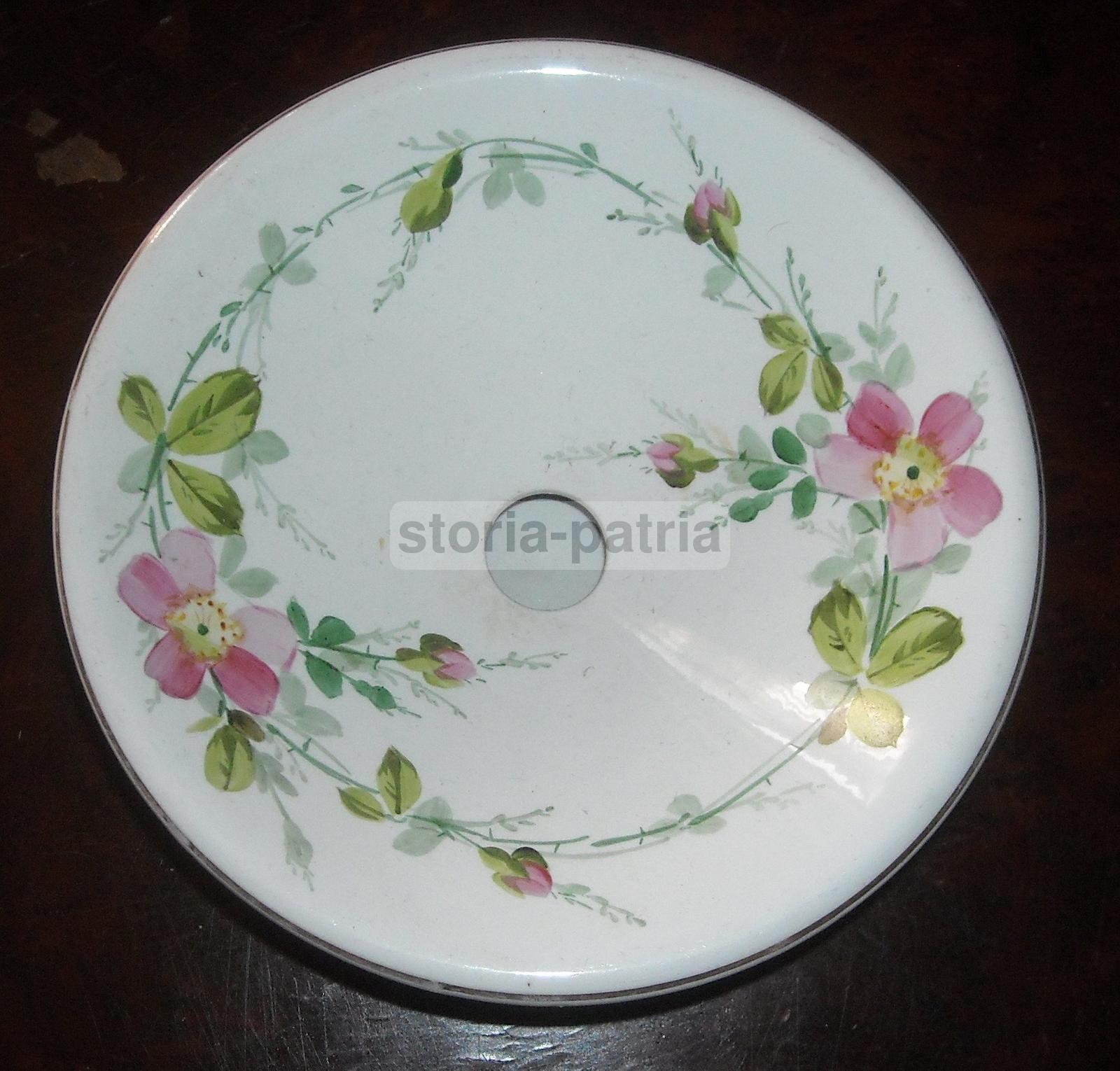 Antica Ceramica Richard, Soprammobile d'Epoca, Da Collezione, Decorazioni Floreali immagine 2