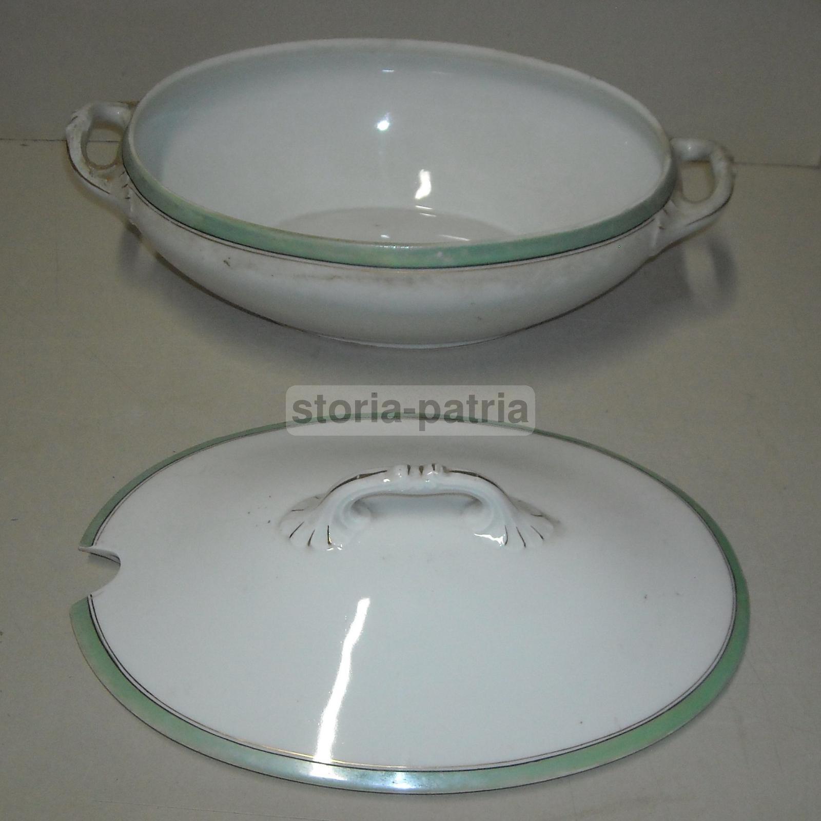 Antica Decorativa Zuppiera, Utile Centro Tavola, Molto Elegante, Porcellana d'Epoca immagine 3