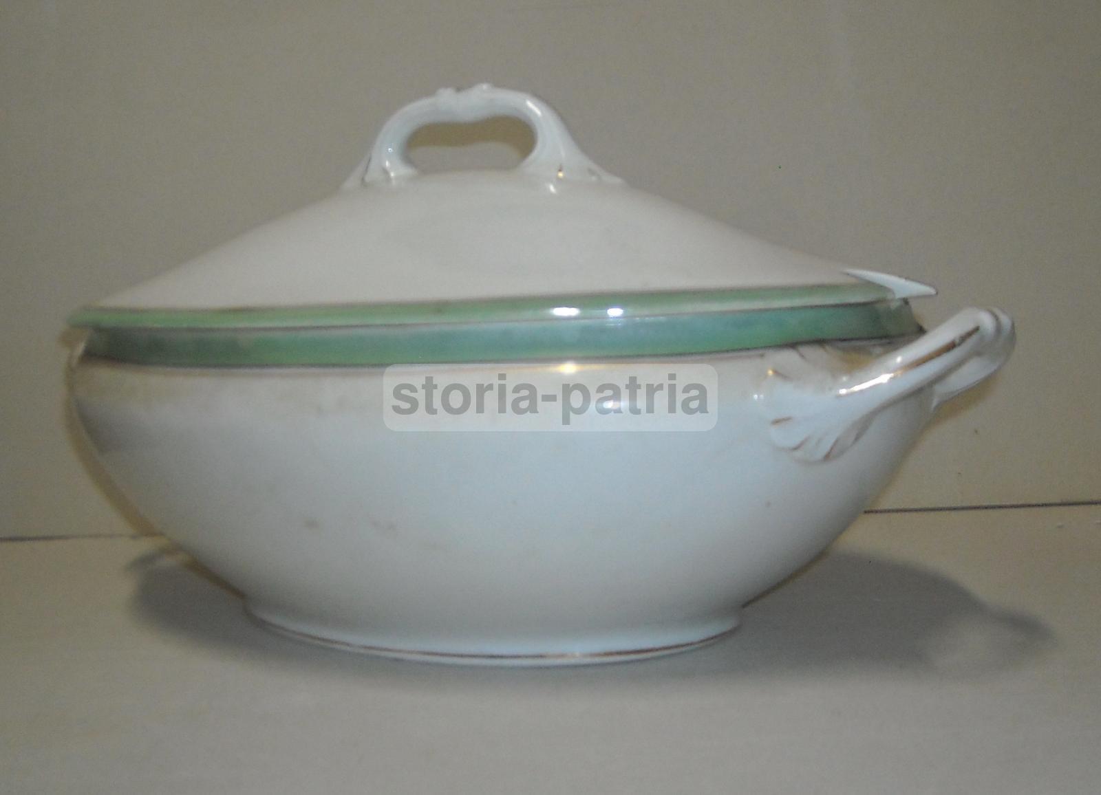 Antica Decorativa Zuppiera, Utile Centro Tavola, Molto Elegante, Porcellana d'Epoca immagine 8