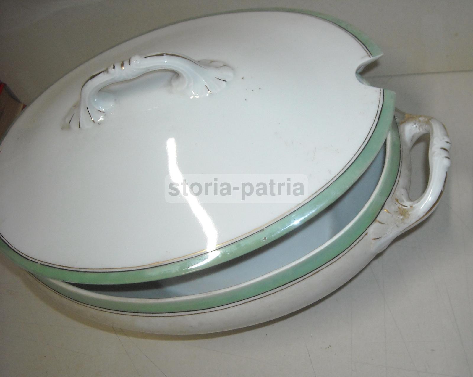 Antica Decorativa Zuppiera, Utile Centro Tavola, Molto Elegante, Porcellana d'Epoca immagine 11
