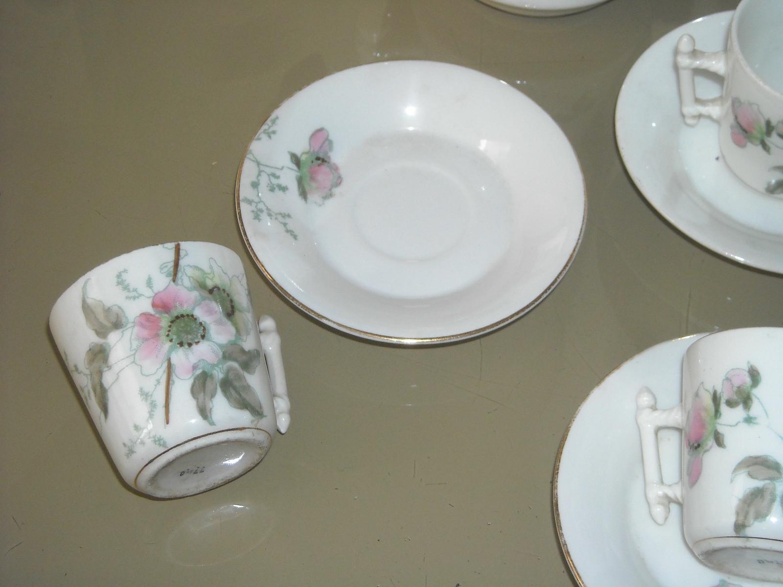 Antico Decorativo Servizio Da Tavola, Porcellana Da Collezione, Floreale, Caffe immagine 8