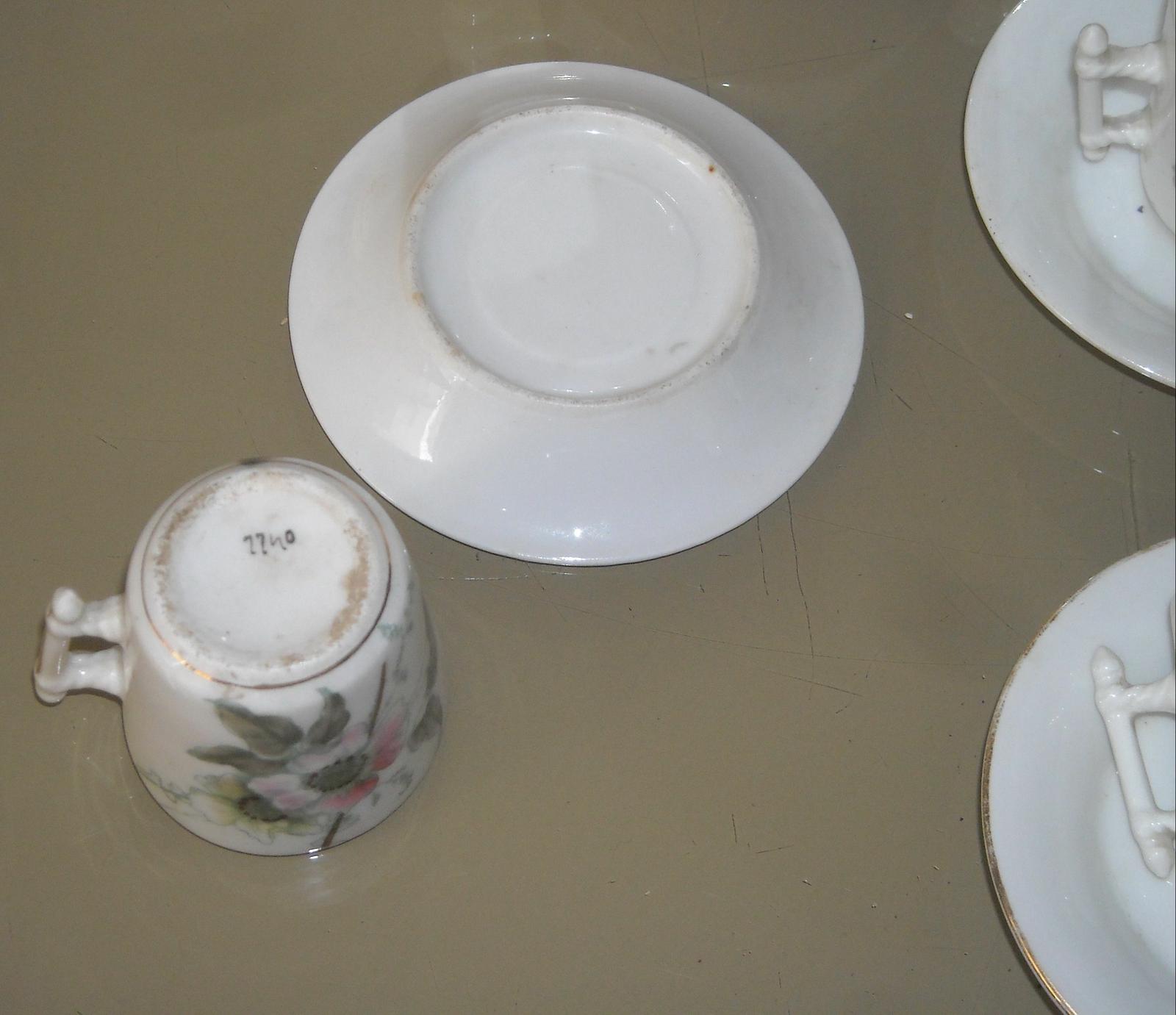 Antico Decorativo Servizio Da Tavola, Porcellana Da Collezione, Floreale, Caffe immagine 9