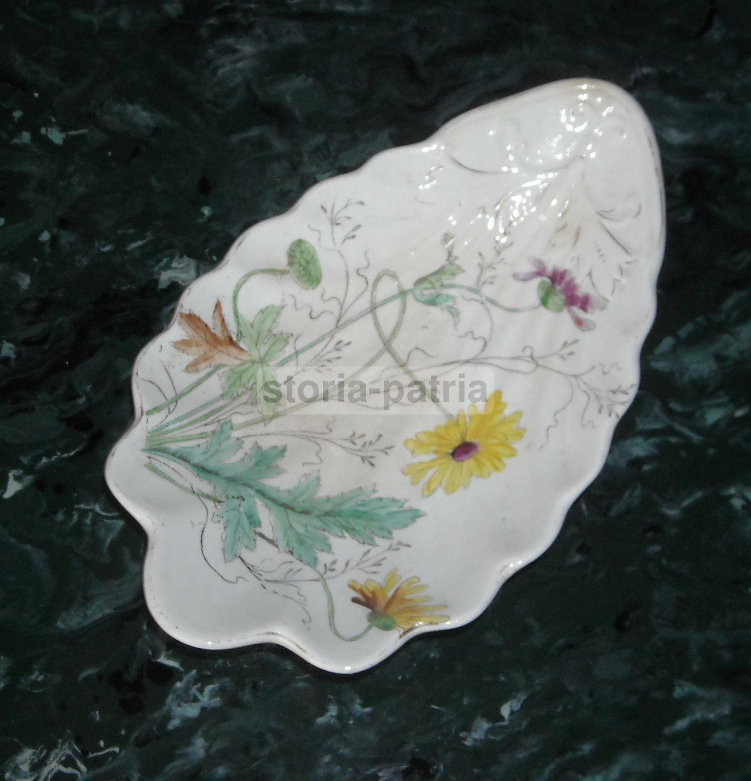 Antico Soprammobile, Ceramica Laveno, Verbano, Modellato A Conchiglia, Floreale immagine 2