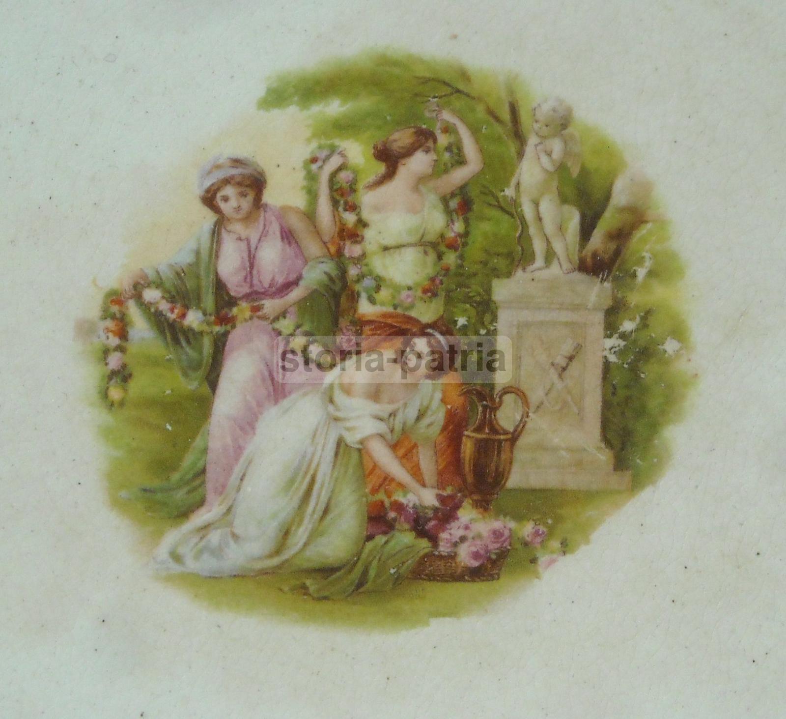 Arte, Allegoria, Mitologia, Miniatura E Decori Floreali, Piatto Decorativo, Verbano immagine 2