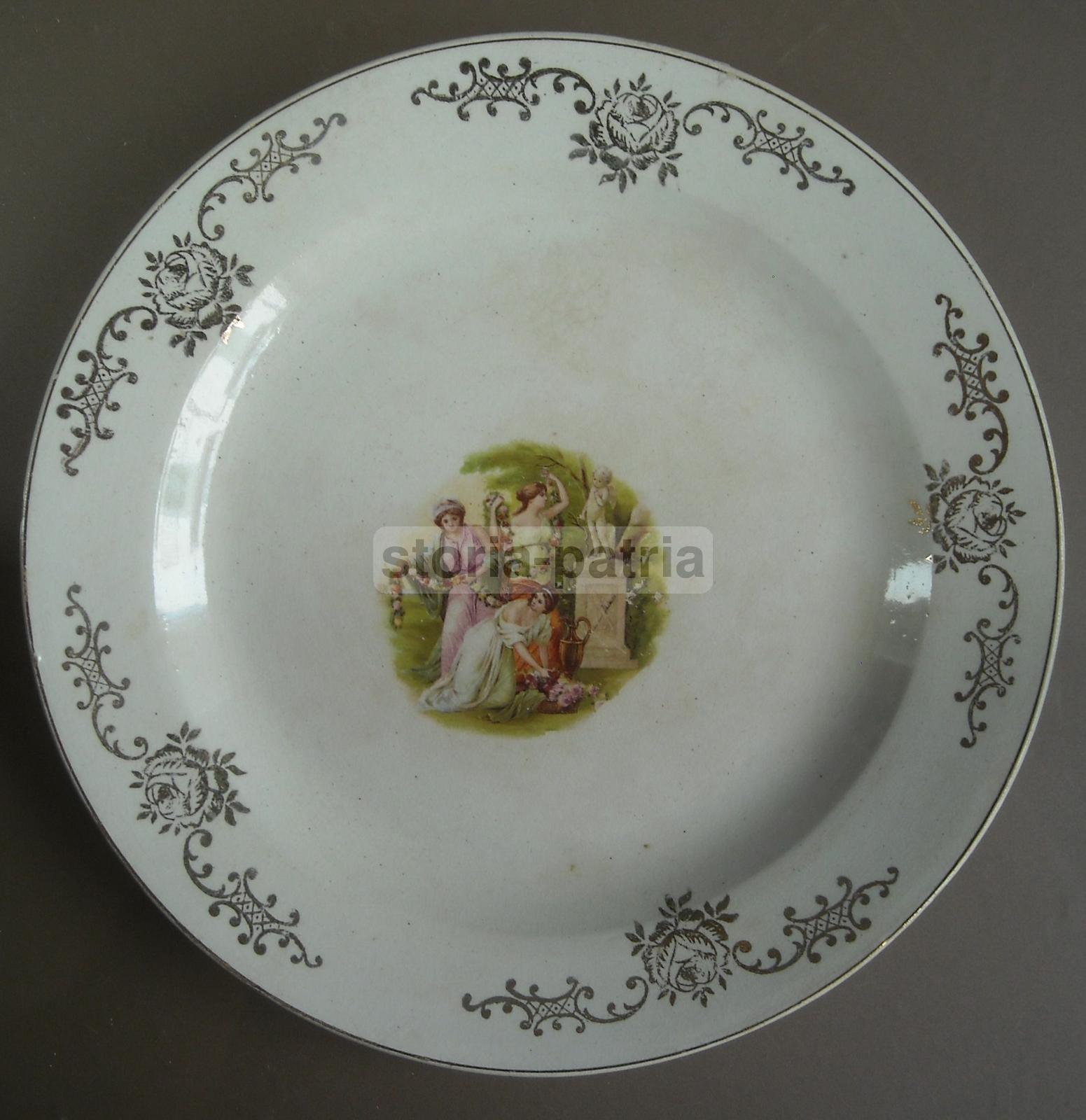 Arte, Allegoria, Mitologia, Miniatura E Decori Floreali, Piatto Decorativo, Verbano immagine 3