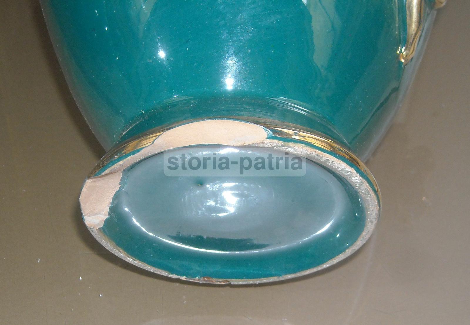 Arte Decorativa, Design, Elegante Vaso Soprammobile, Decori Floreali Dorati Rilievo immagine 12