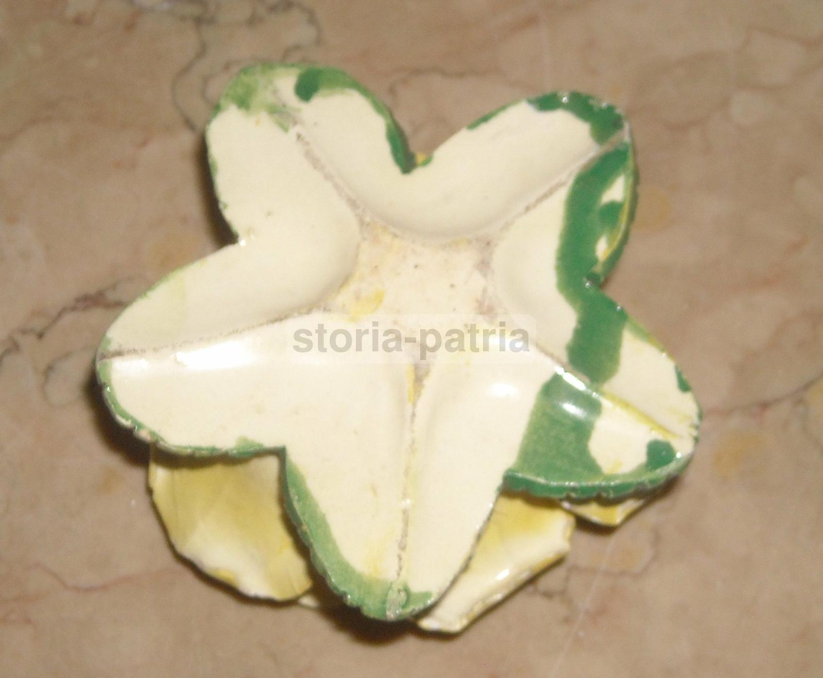 Artistico Fiore, Botanica, Policroma Ceramica, Soprammobile Decorativo, Poggiacarte immagine 5