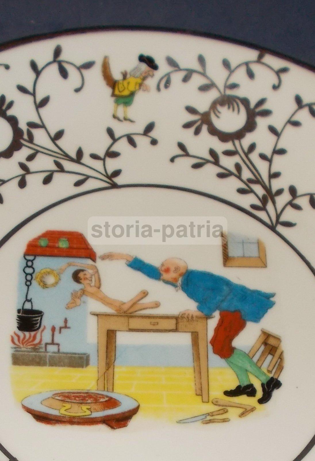 Avventure Di Pinocchio, Geppetto, Grillo, Inusuale Piatto, Figurato Fumettistico immagine 2