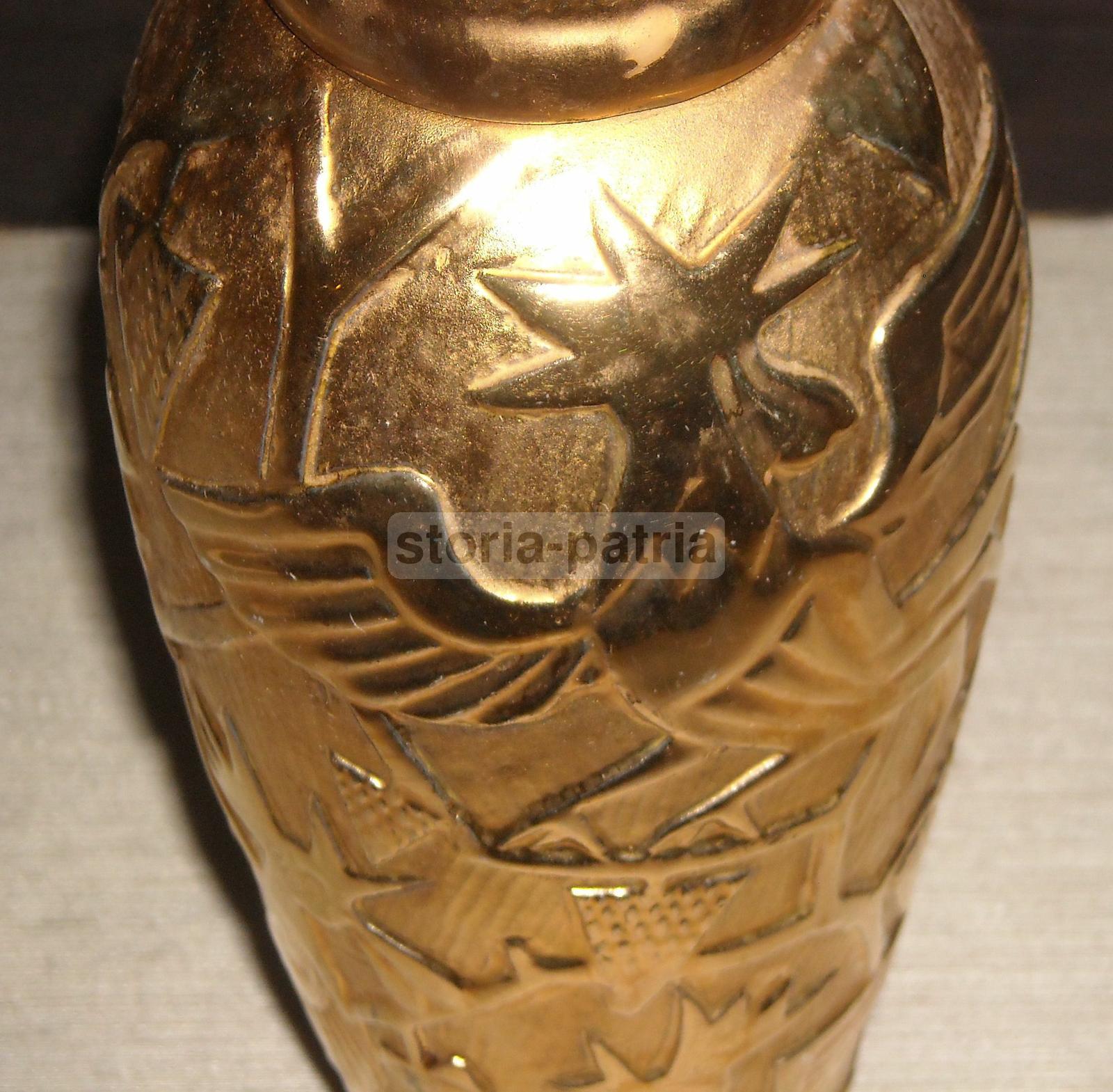 Bottiglia d'Epoca, Da Liquore, Elegante Decoro Dorato, Da Collezione, Decorativa immagine 3