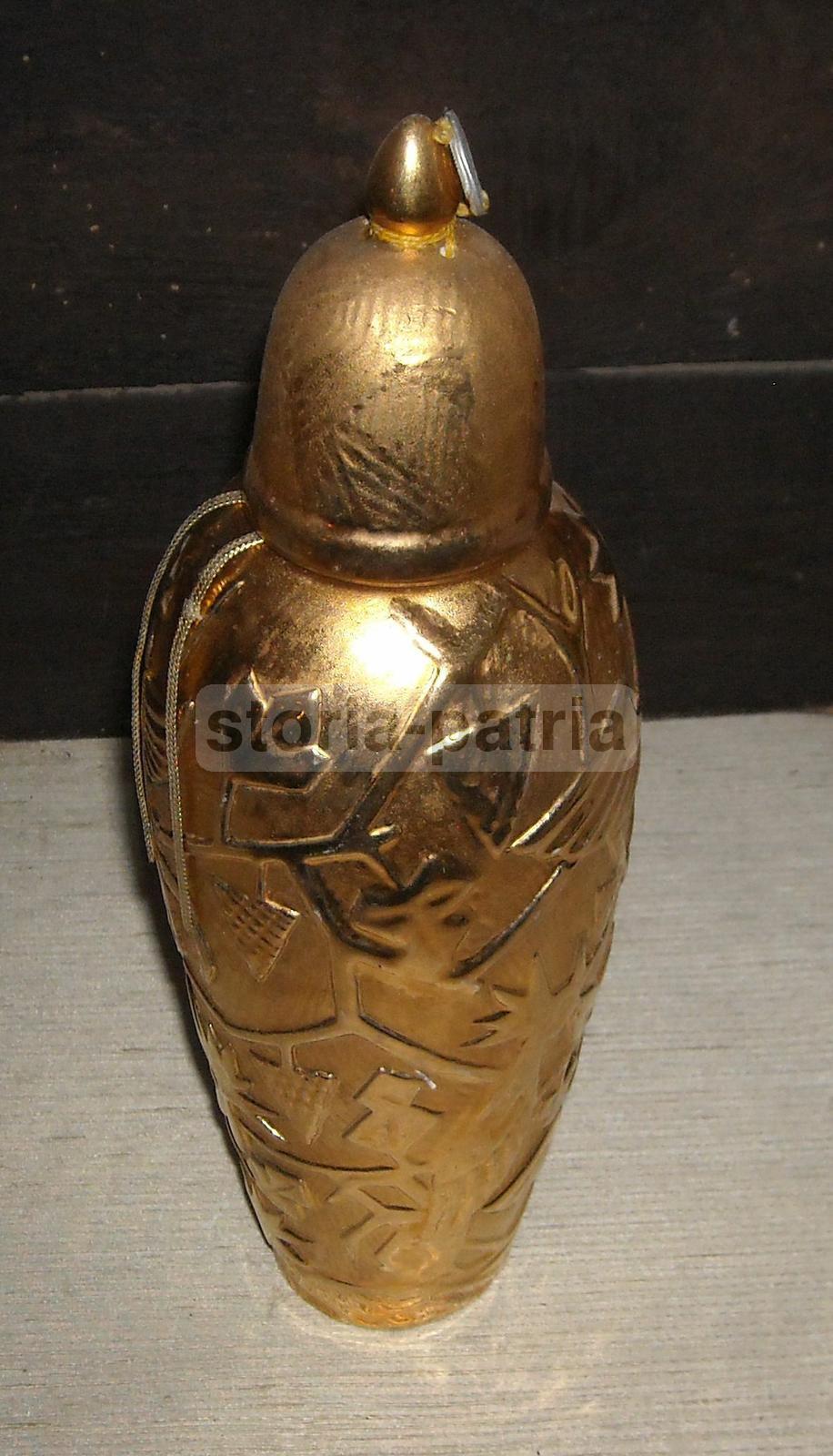 Bottiglia d'Epoca, Da Liquore, Elegante Decoro Dorato, Da Collezione, Decorativa immagine 4