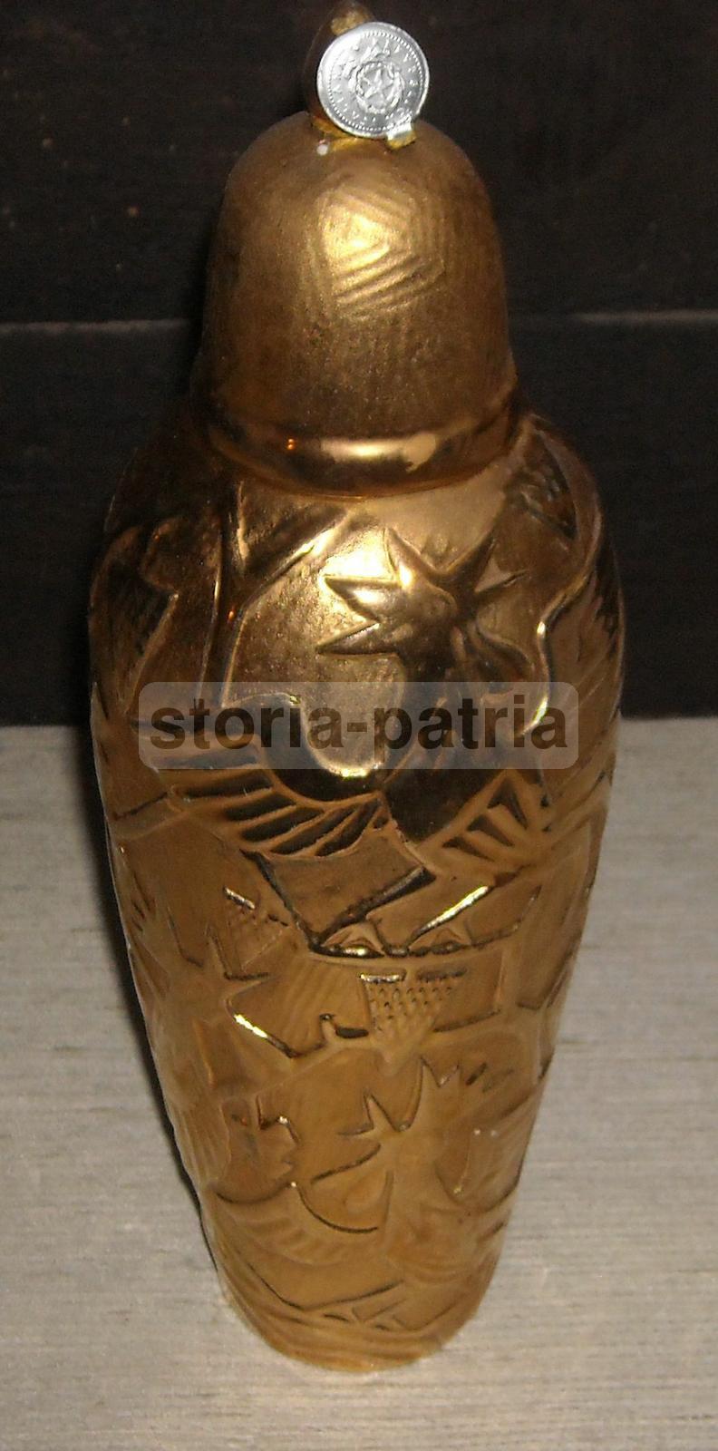 Bottiglia d'Epoca, Da Liquore, Elegante Decoro Dorato, Da Collezione, Decorativa immagine 5