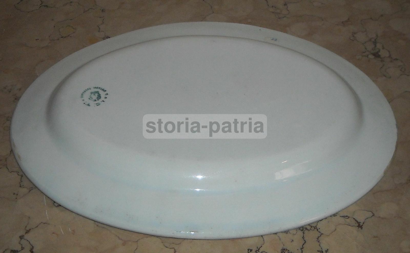 Ceramica Da Collezione, Decorativo Piatto Ovale, d'Epoca, Interessante, Con Marchio immagine 3