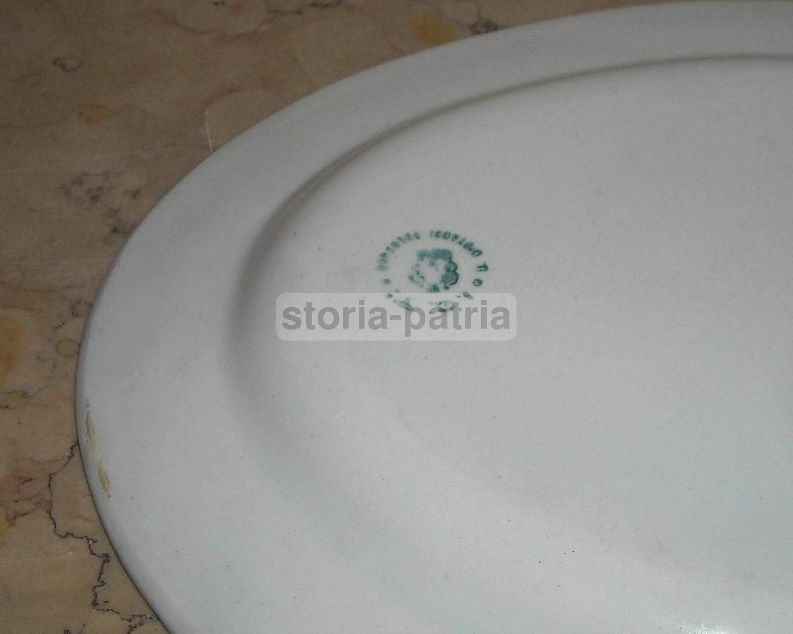 Ceramica Da Collezione, Decorativo Piatto Ovale, d'Epoca, Interessante, Con Marchio immagine 4