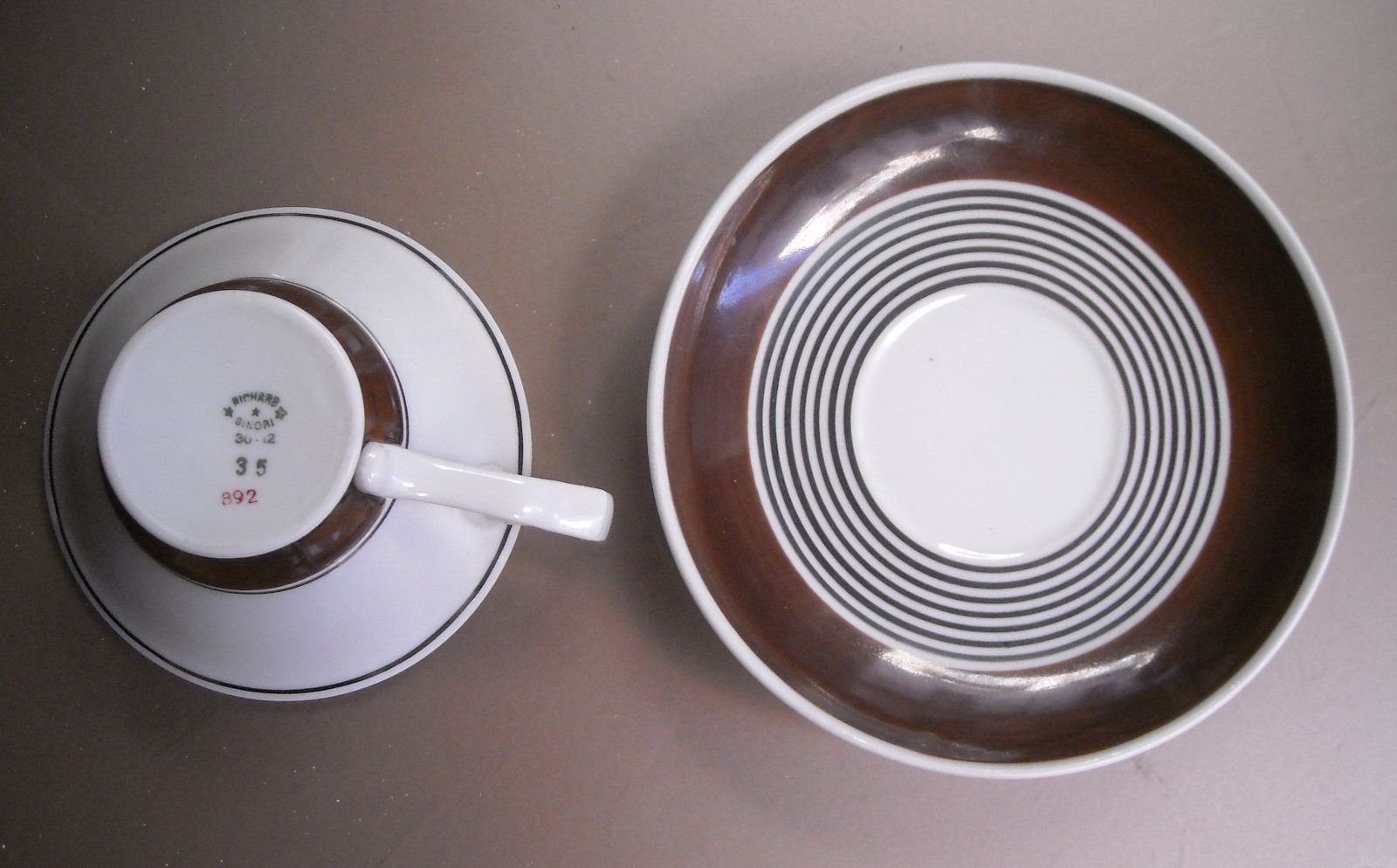 Cucina, Caffe, Bella Elegante Tazza Con Piattino, Da Collezione, Richard Ginori immagine 4