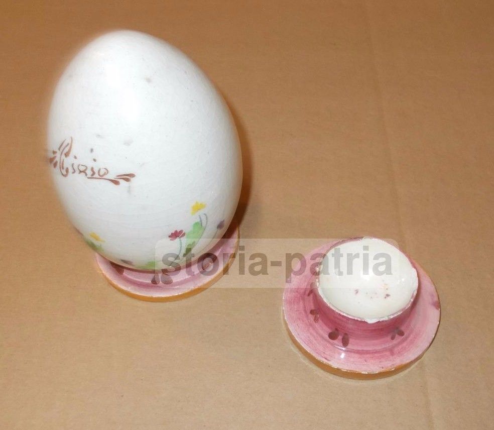 Cucina, Conserve, Inusuale Ceramica Popolare, Decoro Floreale, Capodimonte, Cirio immagine 2