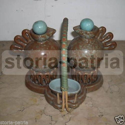 Cucina, Tavola, Olio Aceto Sale Pepe, Decorative Ceramiche, Rometti, Gusto Futurista immagine 1
