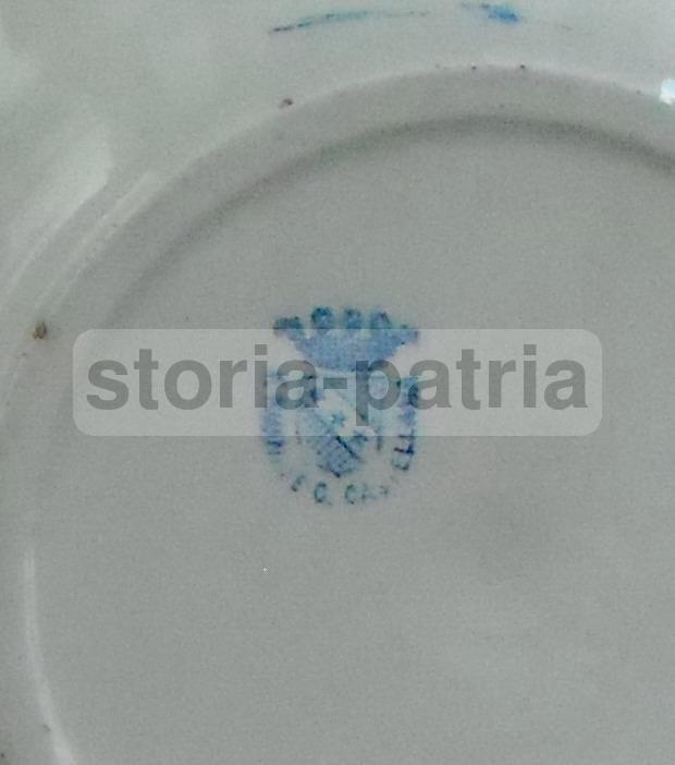 Decorativo Piatto In Ceramica, Decorazione Floreale Policroma, Marchio Araldico immagine 5