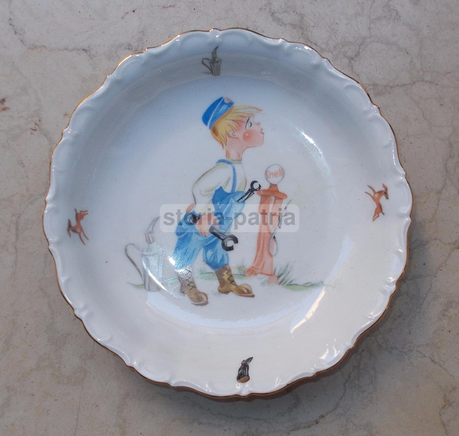 Decorativo Soprammobile, Porcellana, Bavaria, Decoro Fumettistico Pubblicitario immagine 3