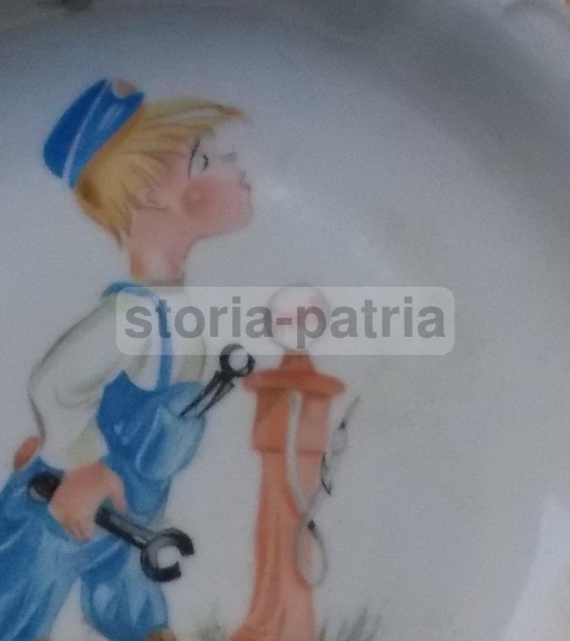 Decorativo Soprammobile, Porcellana, Bavaria, Decoro Fumettistico Pubblicitario immagine 4