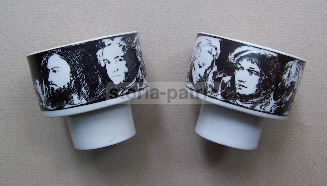 Design, Arte Del 900, Artista Annigoni, Ceramica Artistica, Tazze Da Collezione immagine 2