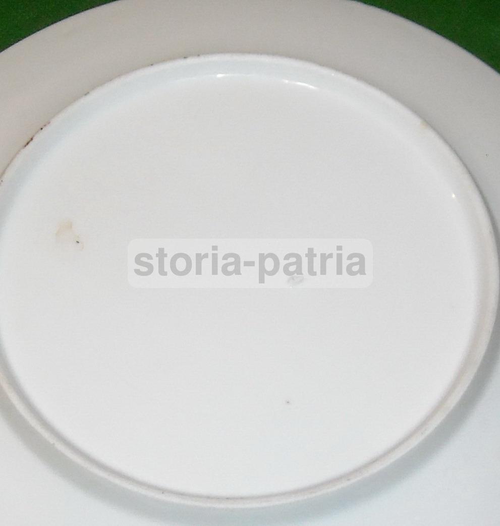 Elegante Antico Piatto, Porcellana Dipinta, Floreale, Con Paesaggio, Decorativo, Raro immagine 5