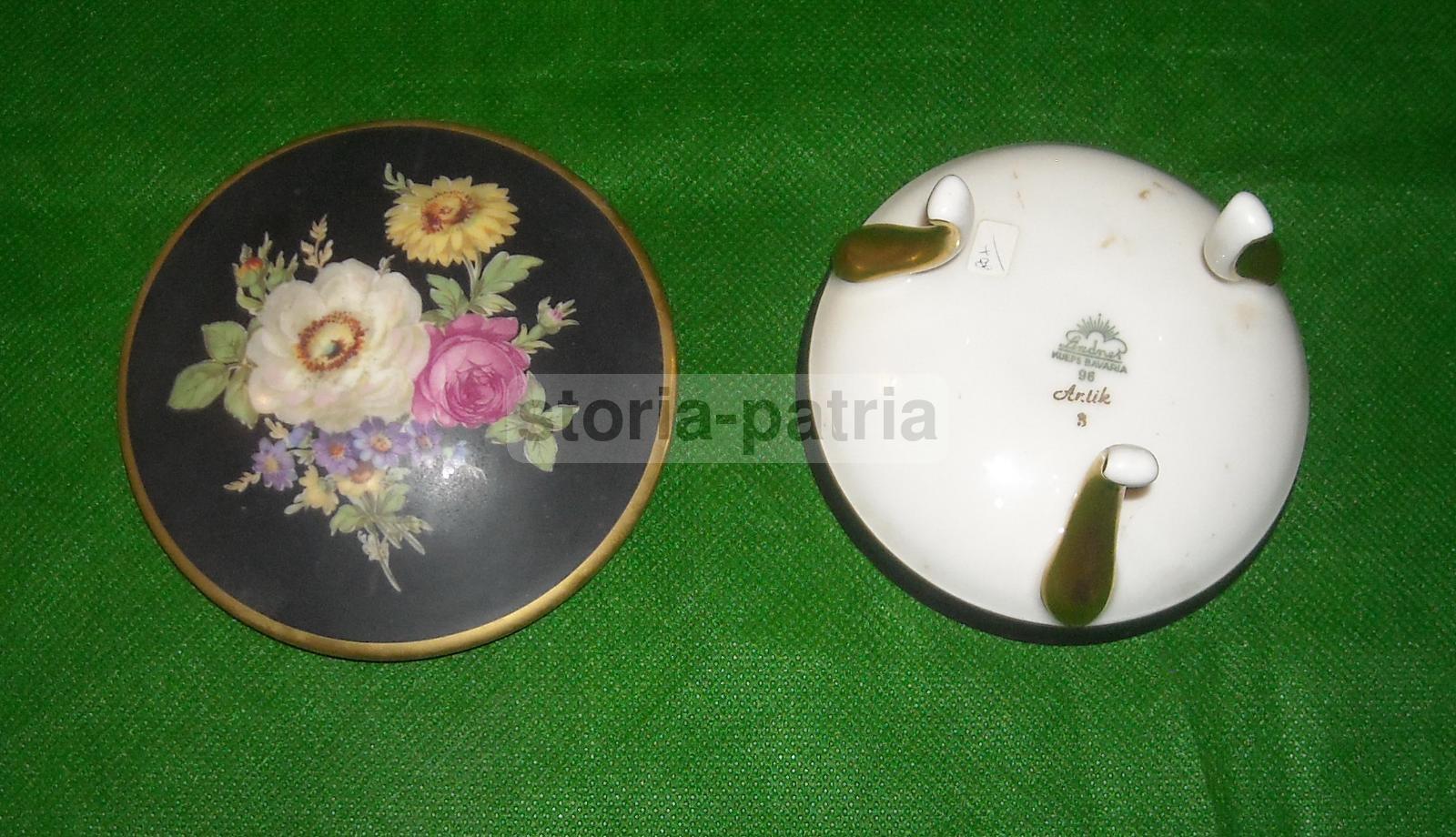 Elegante Soprammobile, Porcellana Da Collezione, Bavaria, Artistici Decori Floreali immagine 6