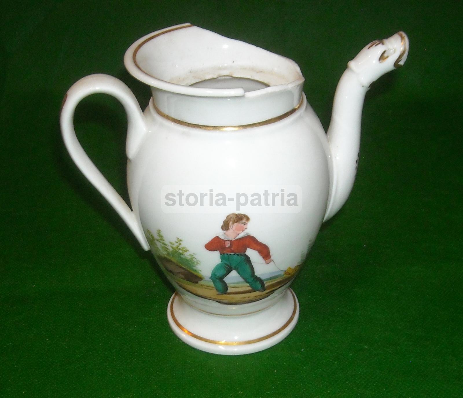 Giochi Di Bimbi, Soldatino, Arte, Folklore, Caffettiera Da Collezione, Da Restaurare immagine 1