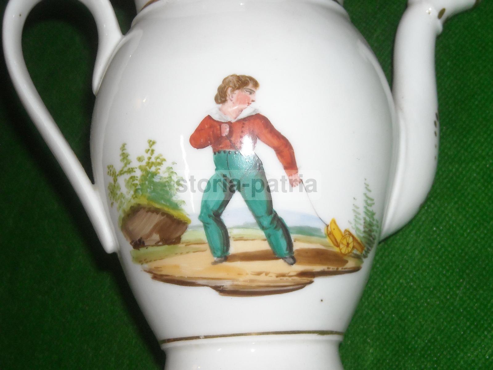 Giochi Di Bimbi, Soldatino, Arte, Folklore, Caffettiera Da Collezione, Da Restaurare immagine 3