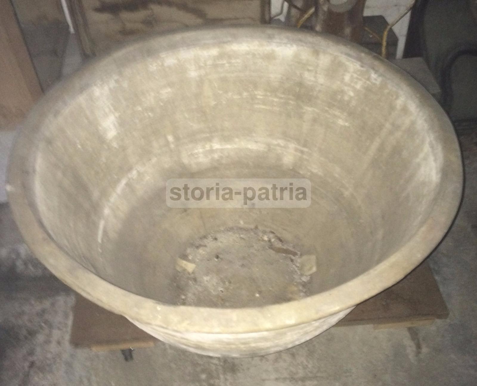 Grande Vasca, Antico Recipiente, Artigianato Popolare, Decorativa, Utile Per Arredi immagine 4