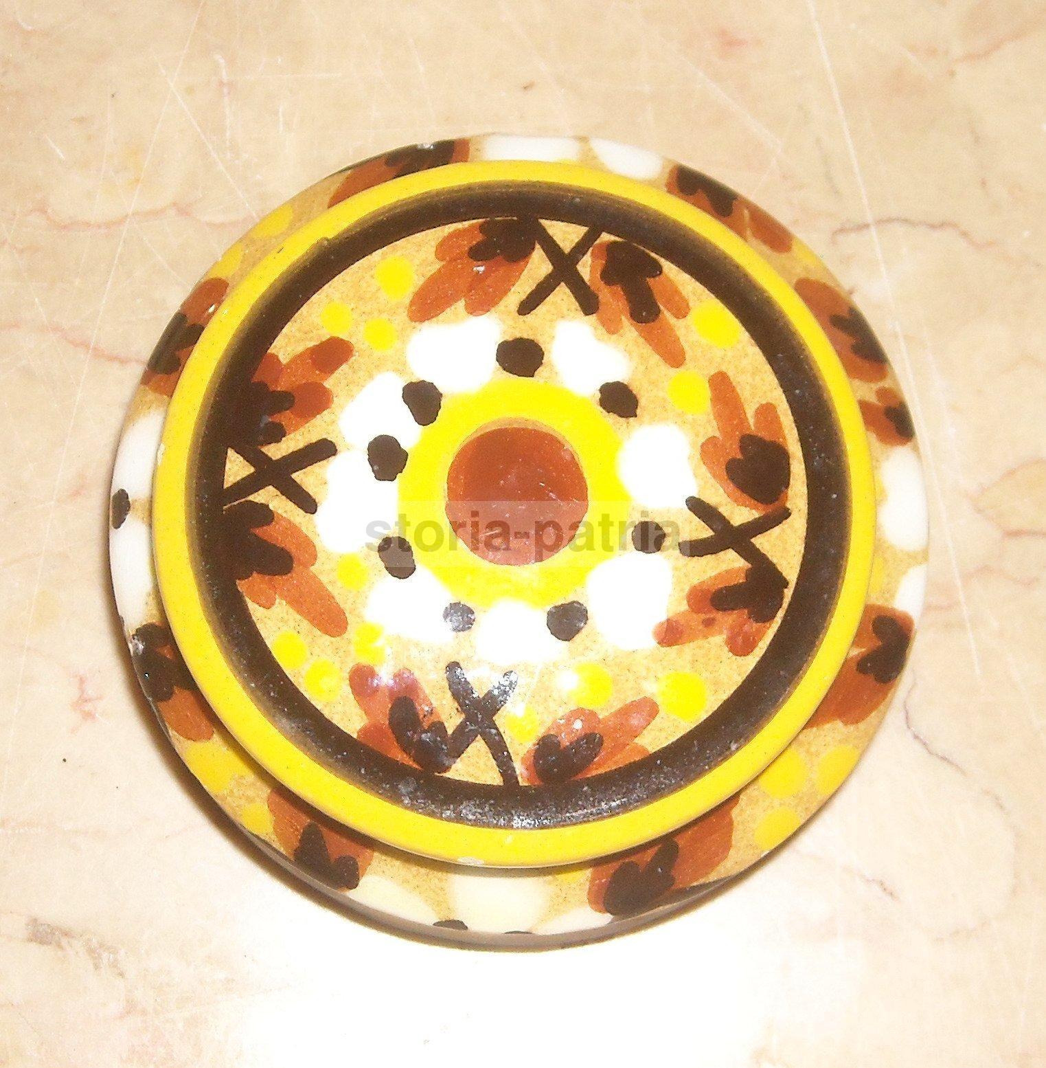 Graziosa Piccola Scatola Ceramica, Bella Decorazione Floreale, Marca Di Fabbrica immagine 2