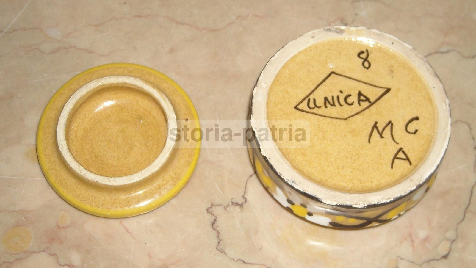 Graziosa Piccola Scatola Ceramica, Bella Decorazione Floreale, Marca Di Fabbrica immagine 4