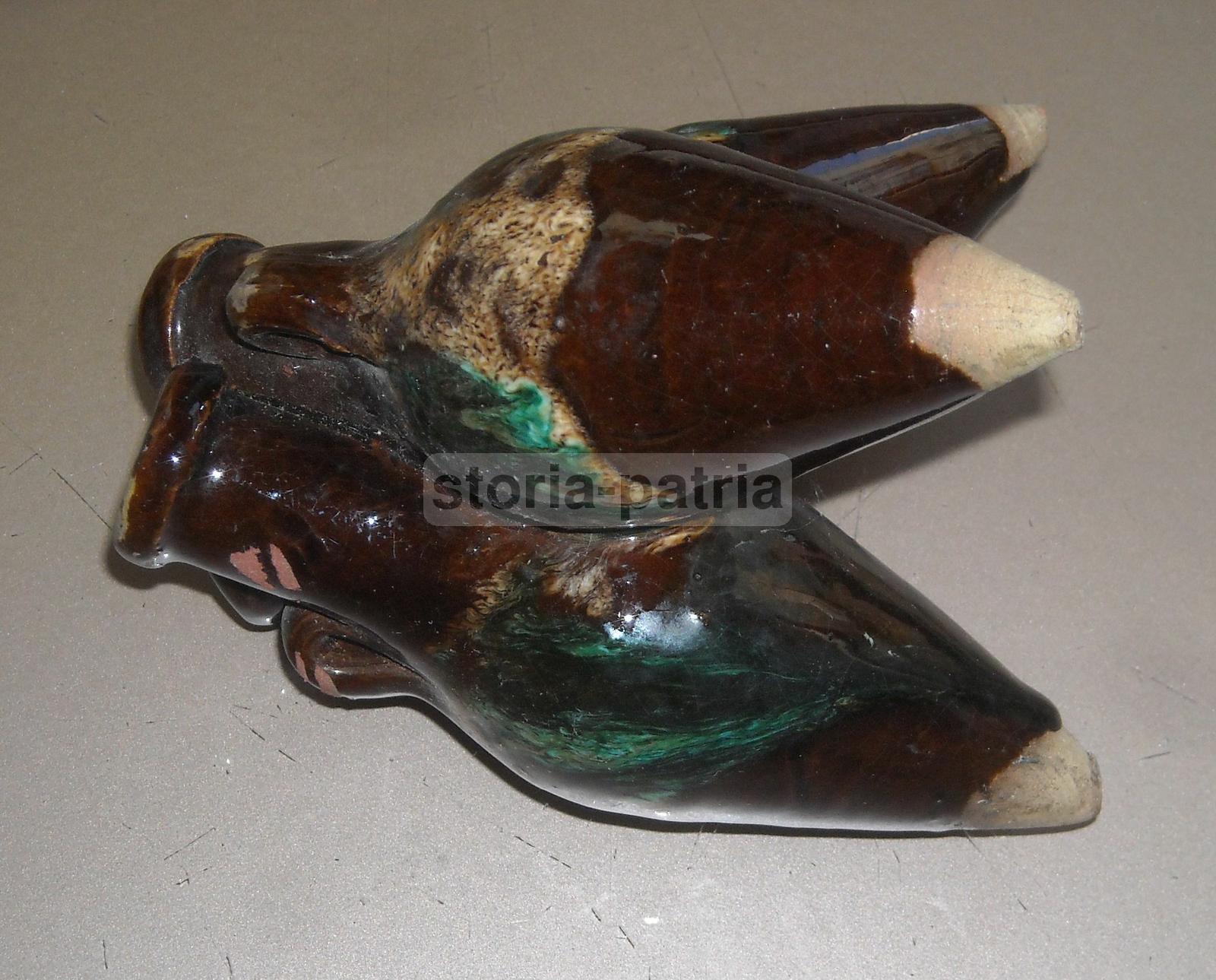 Graziosa Vecchia Ceramica, Decorativo Soprammobile, Utile Portapenne Da Scrittoio immagine 5