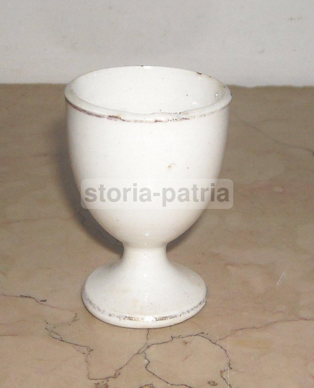 Grazioso Soprammobile Da Collezione, Antico Porta Uovo, Decoro Floreale Policromo immagine 3