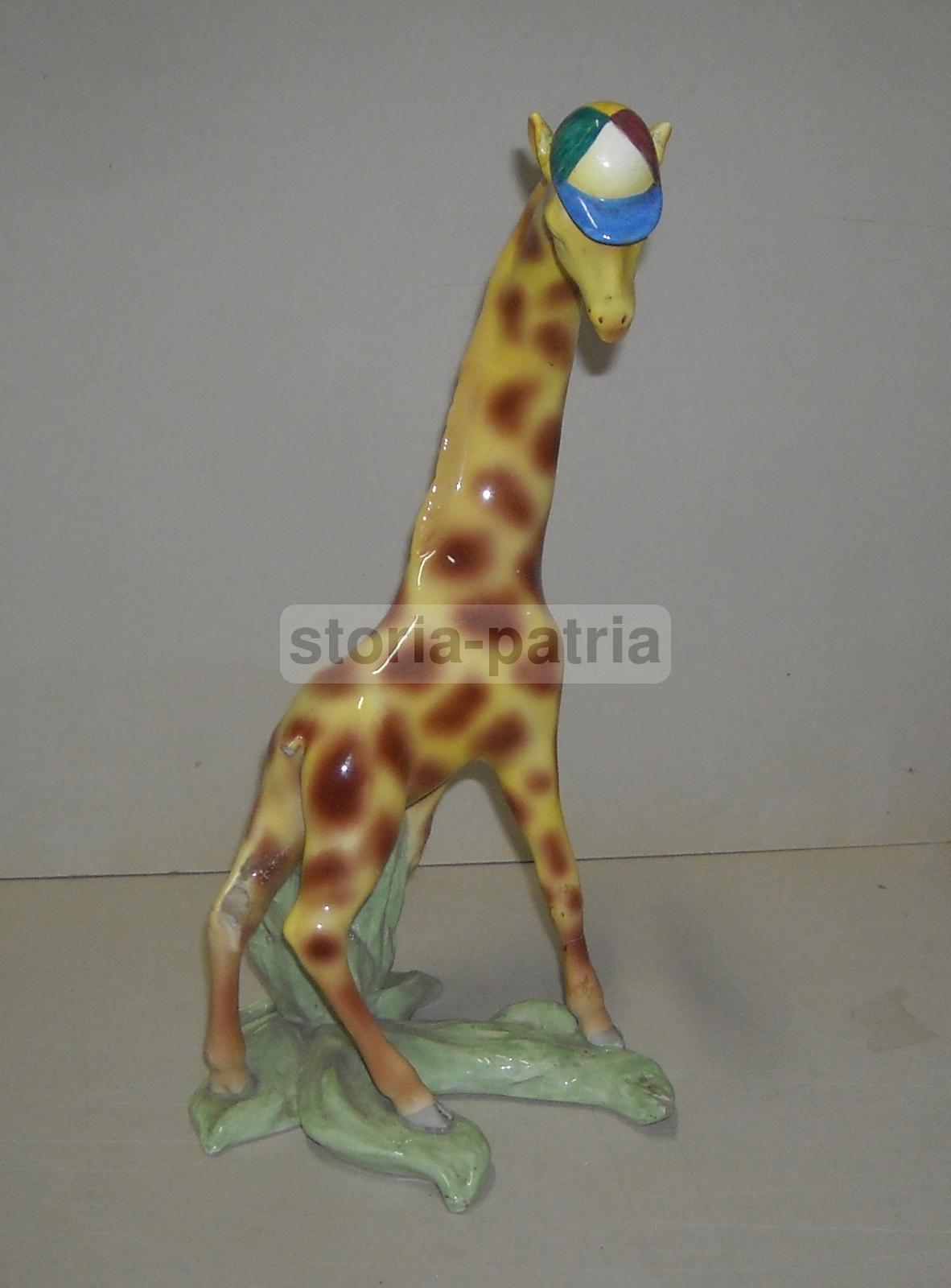 Grazioso Soprammobile d'Epoca, Simpaticissima Giraffa, Ceramica Da Collezione, 900 immagine 1