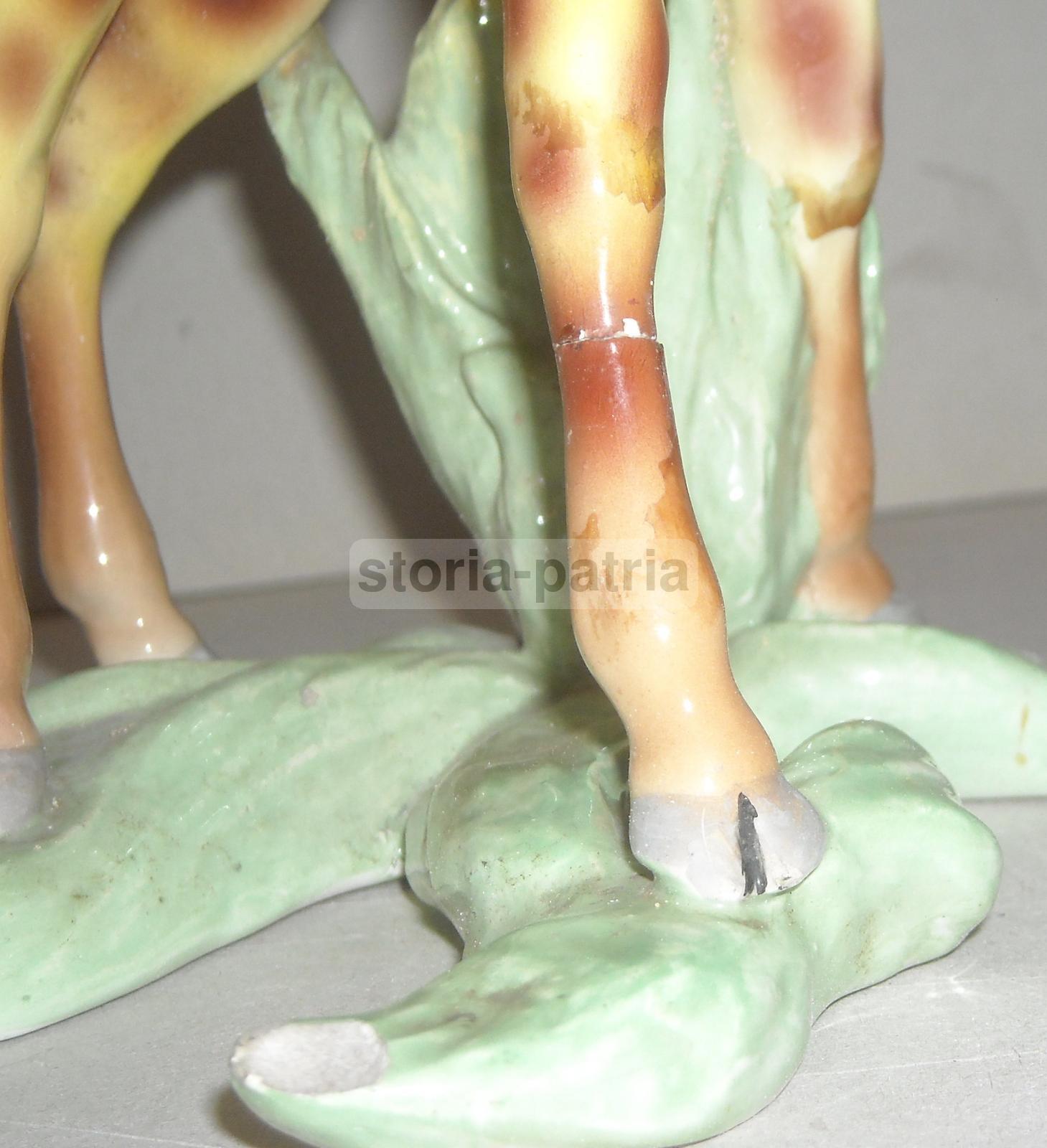 Grazioso Soprammobile d'Epoca, Simpaticissima Giraffa, Ceramica Da Collezione, 900 immagine 6