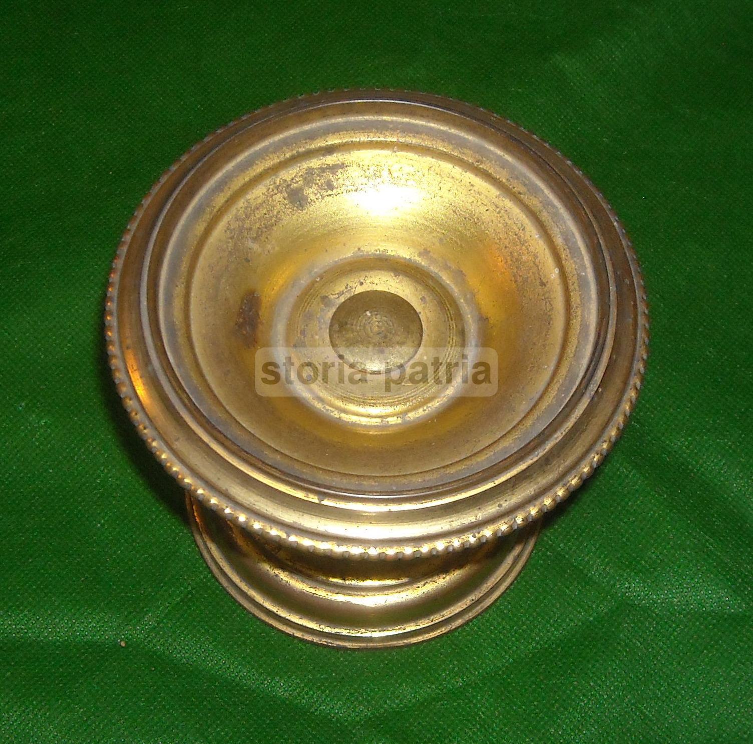 Inusuale Soprammobile Antico, Elegante Alzatina, Porcellana Dorata, Utile Supporto immagine 2