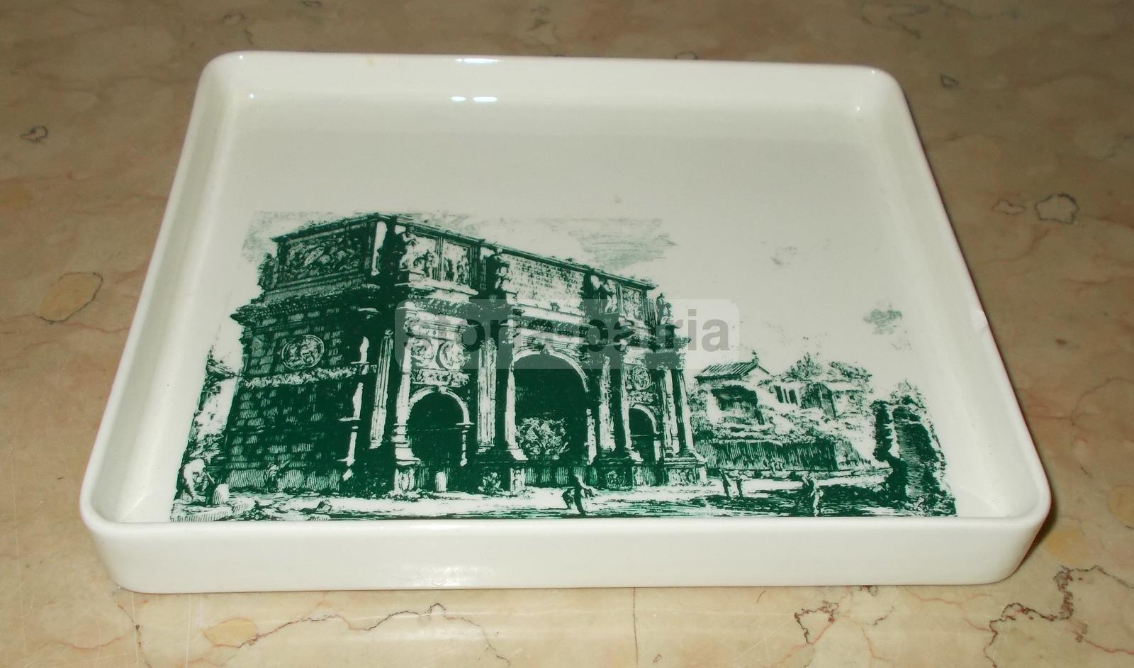 Inusuale Soprammobile, Ceramica Da Collezione, Antica Veduta Di Roma, Laveno, Arco immagine 1