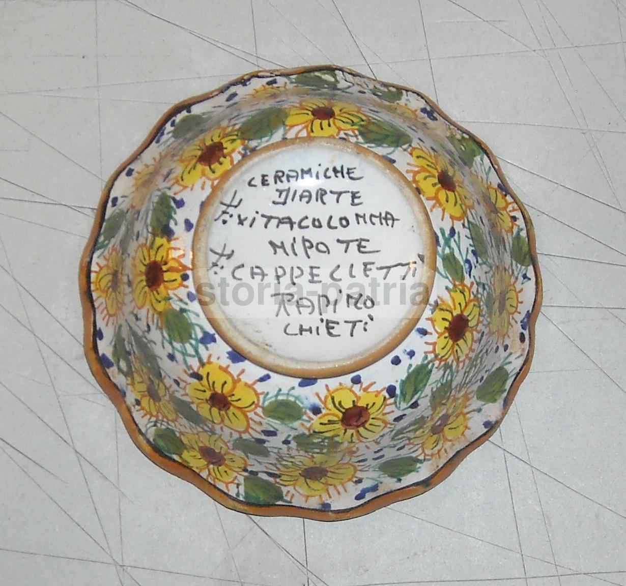 Maioliche Abruzzesi, Graziosa Ceramica, Decorativa, Floreale, Rapino, Vitacolonna immagine 2